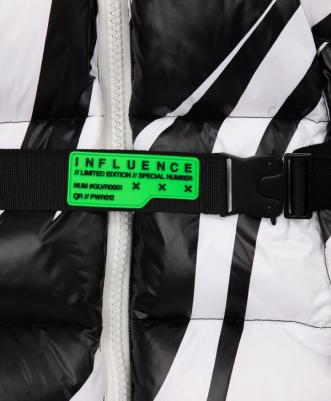 Куртка зимняя на искусственном пуху с принтом чёрно-белая, 164, 22409GJC4105 – фото 5