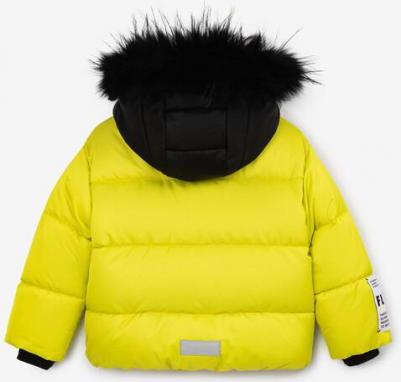Куртка зимняя стёганая на флисовой подкладке салатовая, 116, 22401GMC4102 – фото 2