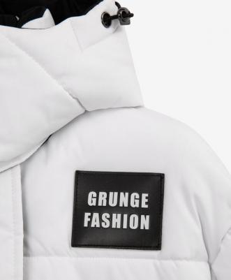 Куртка зимняя стёганая на искусственном пуху белая для девочки, 140, 22407GJC4102 – фото 5