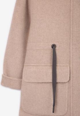 Пальто из драпа демисезонное цвета экрю для девочки Select, 122, 223GLEGC4501 – фото 2