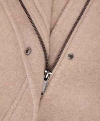 Пальто из драпа демисезонное цвета экрю для девочки Select, 128, 223GLEGC4501 – фото 3