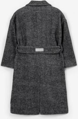 Пальто из шерстяной ткани в полоску для девочки (158) – фото 4