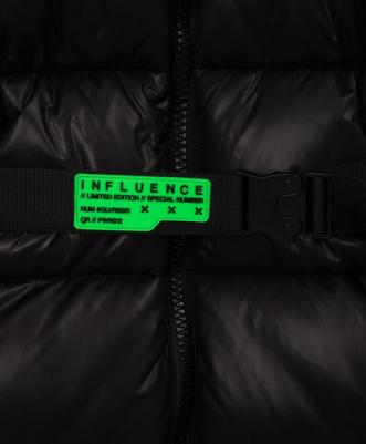 Пальто зимнее стёганое на искусственном пуху чёрное, 152, 22409GJC4503 – фото 5