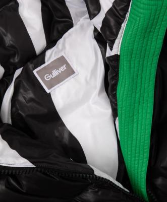 Пальто зимнее стёганое на искусственном пуху чёрное, 152, 22409GJC4503 – фото 8