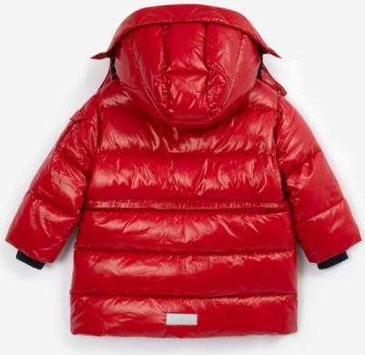 Пальто зимнее стёганое на искусственном пуху красное, 116, 22403GMC4505 – фото 6