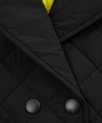 Полупальто демисезонное с отстёгивающейся манишкойчёрное, 116, 22401GMC4501 – фото 1