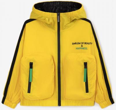 Ветровка-бомбер яркая с крупными объемными карманами желтая для девочек 4630057373626 – фото 2