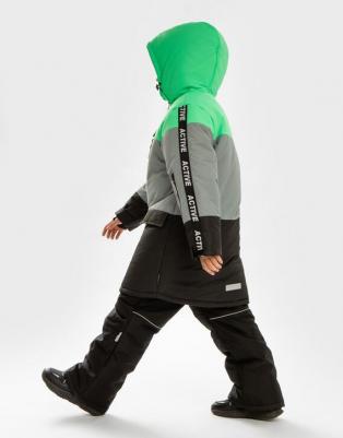 Пальто зимнее непромокаемое с капюшоном мультицвет, 104, 224BBBA4601 – фото 5