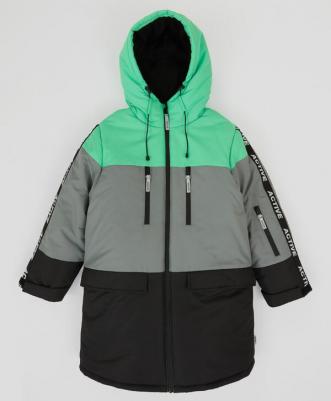 Пальто зимнее непромокаемое с капюшоном мультицвет, 146, 224BBBA4601 – фото 2