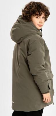 Пальто зимнее с искусственным пухом,и шестью карманами хаки, 104, 224BBBMC4503 – фото 1