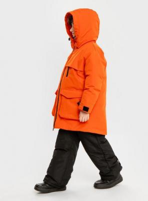 Пальто зимнее с искусственным пухом оранжевое, 122, 224BBBMC4504 – фото 1