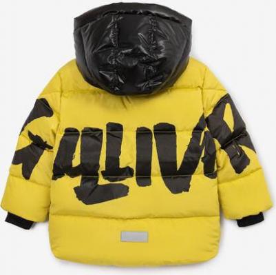 Куртка демисезонная стёганая на искусственном пуху горчичная, 116, 22406BMC4103 – фото 4
