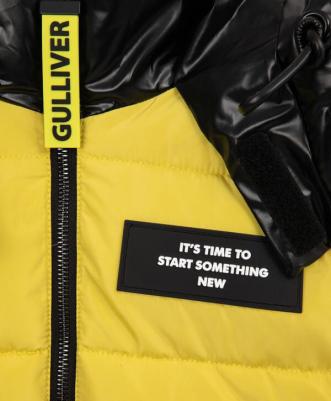 Куртка демисезонная стёганая на искусственном пуху горчичная, 116, 22406BMC4103 – фото 6