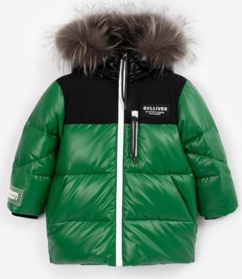 Куртка зимняя стёганая на искусственном пуху зелёная, 122, 22404BMC4107 – фото 3