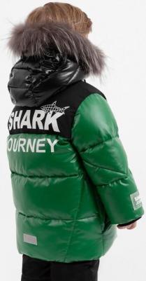 Куртка зимняя стёганая на искусственном пуху зелёная, 122, 22404BMC4107 – фото 6