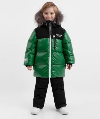 Куртка зимняя стёганая на искусственном пуху зелёная, 98, 22404BMC4107 – фото 9