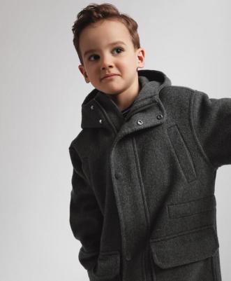 Пальто из драпа демисезонное серое для мальчика Select, 122, 223GLEBC4501 – фото 4