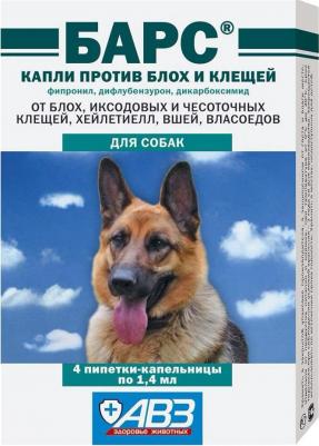 БАРС КЛАССИК 4 пипетки по 1.4 мл капли для собак против блох и клещей – фото 3