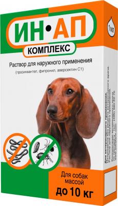ИН- АП комплекс для лечения и профилактики экто- и эндопаразитами для собак и щенков до 10 кг 1мл – фото 2