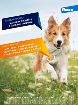 Капли для собак АДВОКАТ 250 от чесоточных клещей, блох и гельминтов 2,5мл/1 пип – фото 5