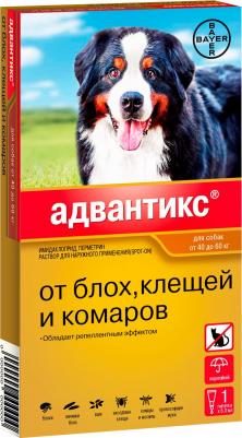 Капли для собак от 40 до 60 кг от клещей и блох Адвантикс 600C 6мл, 4 шт – фото 10
