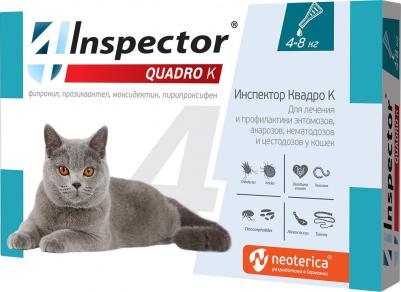 Капли для кошек Quadro от внешних и внутренних паразитов 1 пипетка 4607092077574 – фото 3
