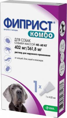 Капли для собак Фиприст Комбо от клещей и усиленным действием против блох 4,02мл, 1 пипетка – фото 5