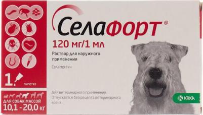 Р-р для наружного применения для собак Селафорт весом 10,1-20,0 кг, 1 мл, шт – фото 7