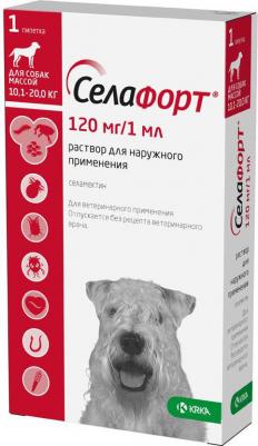 Р-р для наружного применения для собак Селафорт весом 10,1-20,0 кг, 1 мл, шт – фото 8