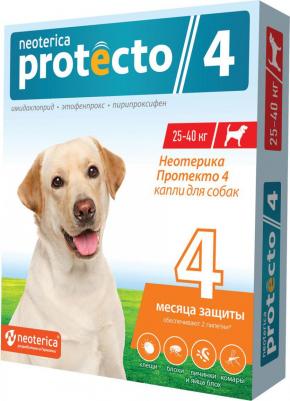 Protecto капли от клещей и блох для взрослых собак 25-40 кг – фото 1