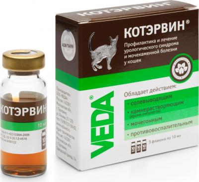 Кот Эрвин-лечение мочекам.болез. 3х10мл(1*30)