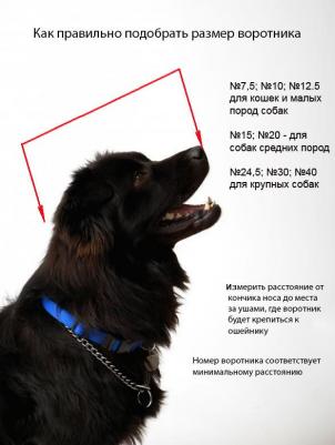Воротник защитный для собак и кошек на липучке № 20, черный – фото 3