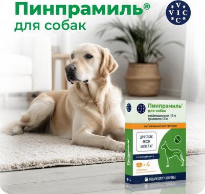 Антигельминтик Пинпрамиль для собак весом более 5кг, 4 таб – фото 6