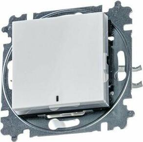 Выключатель EPJ Levit белый, ледяной 1-клавишный с подсветкой – фото 1