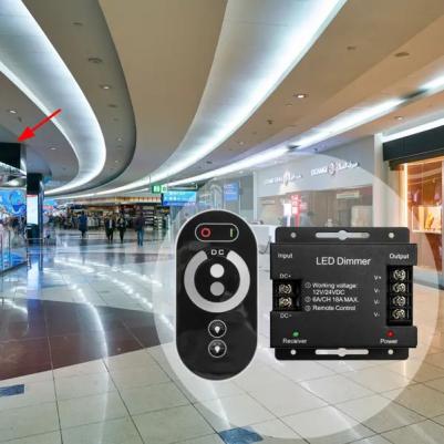 Диммер для монохромной светодиодной ленты 04-11, 12-24 В, 216 Вт, сенсорный пульт IP33 – фото 10