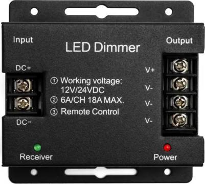 Диммер для монохромной светодиодной ленты 04-11, 12-24 В, 216 Вт, сенсорный пульт IP33 – фото 12