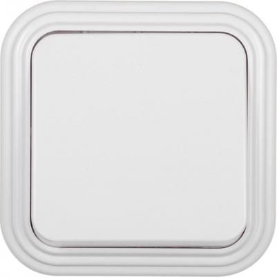 Выключатель одноклавишный открытой установки VA 16-131-Б, напряжение 250В, номинальный ток 6А, степень защиты IP 20, размеры 65х65х31 мм