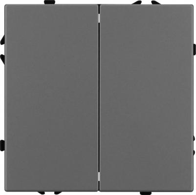 Механизм выключателя двухклавишный проходной SWT-NOBE-MKP2-SFPL-GR 1шт 054257