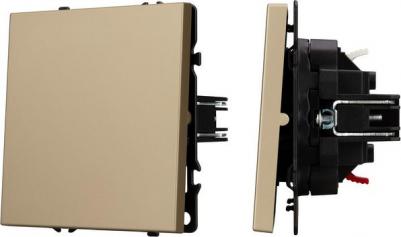 Механизм выключателя одноклавишный непроходной SWT-NOBE-MK01-SFPL-GD 1шт 054244 – фото 1