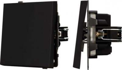 Механизм выключателя одноклавишный непроходной SWT-TENDO-MK01-SFPL-BK 1шт 054566 – фото 1