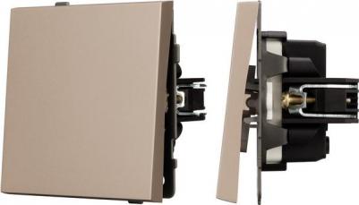 Механизм выключателя одноклавишный перекрёстный SWT-TENDO-MKX1-PL-GD 1шт 054057 – фото 1