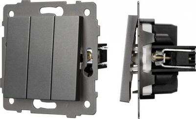 Механизм выключателя света клавишный совместим с рамками серий OMALI/AKYRI/PERIO/XSILO. Скрытый тип монтажа позволяет гармонично встроить в интерьер 4680638915837