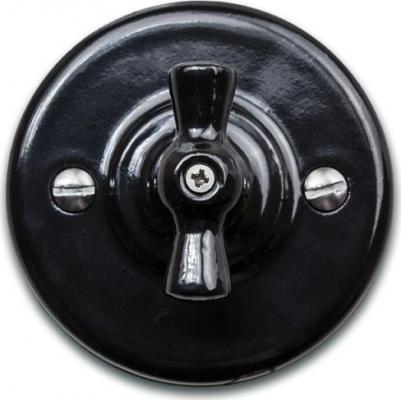 Выкл. поворот. 2-кл. ОП Лизетта 10А IP20 ретро 4 полож. ABS-пластик черн. B1-202-23 – фото 5