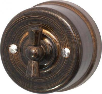 Выкл. проход. поворот. 1-кл. ОП Лизетта 10А IP20 ретро 4 полож. ABS-пласт B1-201-25 – фото 8