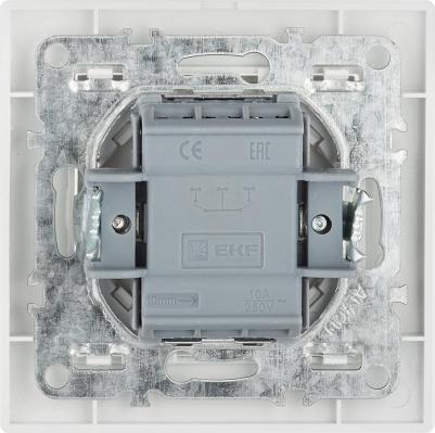 Выключатель 2-кл. СП Минск 10А IP20 с индикатором бел. Basic ERV10-123-10 – фото 2