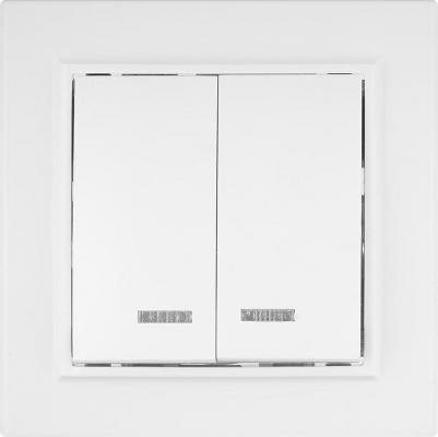 Выключатель 2-кл. СП Минск 10А IP20 с индикатором бел. Basic ERV10-123-10