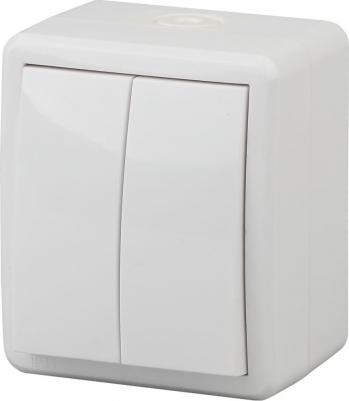 11-1404-01 11-1404-01 Выключатель двойной IP54, 10АХ-250В, ОУ, Эксперт, белый, цена за 1 шт