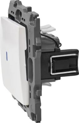 12-1102-15 12-1102-15 Выключатель с подсветкой, 10АХ-250В, IP20, Эра12, перламутр, цена за 1 шт – фото 7