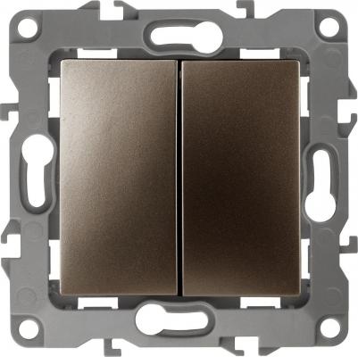 12-1106-13 12-1106-13 Переключатель двойной, 10АХ-250В, IP20, Эра12, бронза, цена за 1 шт