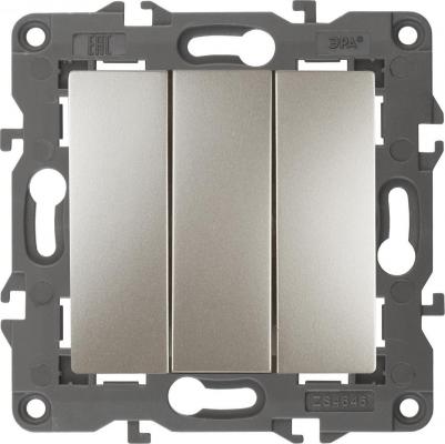 14-1107-04 14-1107-04 Выключатель тройной, 10АХ-250В, IP20, Elegance, шампань, цена за 1 шт